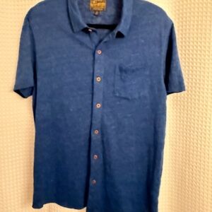 Lucky Brand Blue Casual Button Down Shirt Relaxed Fit Size L